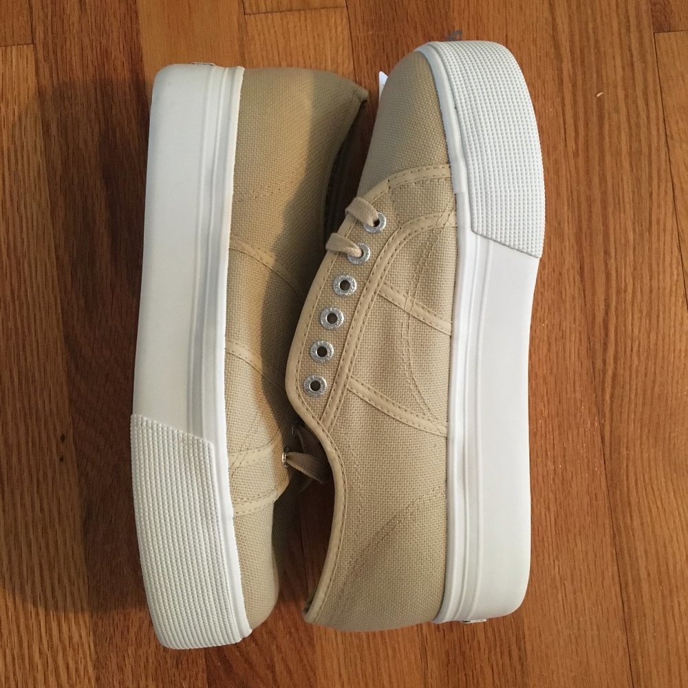 Beige Superga Platform Sneakers Womens size 10
